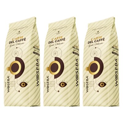 Kawa ziarnista WOSEBA L'arte del caffe Gusto Delicato 3 x 0.5 kg