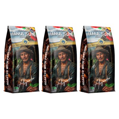 Kawa ziarnista BLUE ORCA COFFEE Peru Lima Sun Crema Farmers 3 x 1 kg