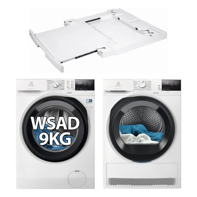 Pralka ELECTROLUX MEW2E9X6P SensiCare 600 9kg 1200 obr + Suszarka ELECTROLUX Absolute Care 600 EW6D285YP + Łącznik ELECTROLUX E1WYHSK2