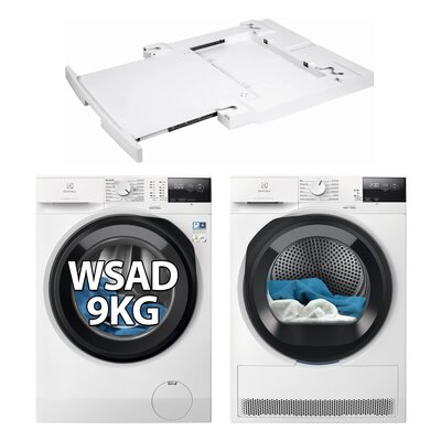Pralka ELECTROLUX MEW2E9X6P SensiCare 600 9kg 1200 obr + Suszarka ELECTROLUX MEWD2E8C6P Absolute Care 600 + Łącznik ELECTROLUX E1WYHSK2
