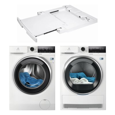 Pralka ELECTROLUX MEW3E8Y6P SensiCare 600 8kg 1400 obr + Suszarka ELECTROLUX DelicateCare 700 MEWD3E8E7P z pompą ciepła + Łącznik ELECTROLUX E1WYHSK1
