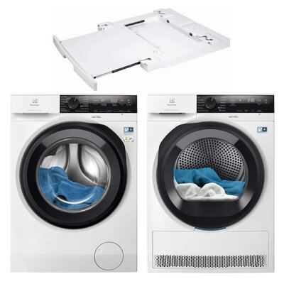 Pralka ELECTROLUX MEW4E8Y7P SteamCare 700 kl.A 8kg 1400 obr QuickCare 69' + Suszarka ELECTROLUX MEWD4E8C7P + Łącznik ELECTROLUX E1WYHSK1