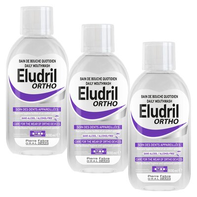Płyn do płukania jamy ustnej ELUDRIL Ortho 3 x 500 ml