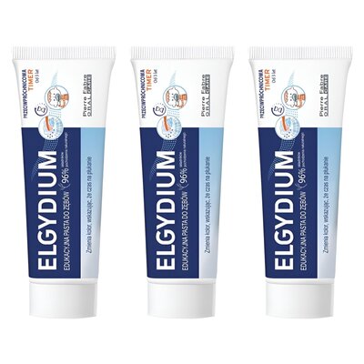 Pasta do zębów ELGYDIUM Timer Edukacyjna 3 x 50 ml