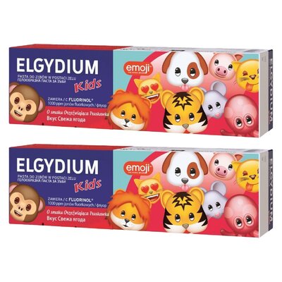 Pasta do zębów ELGYDIUM Emoji Kids 2 x 50 ml