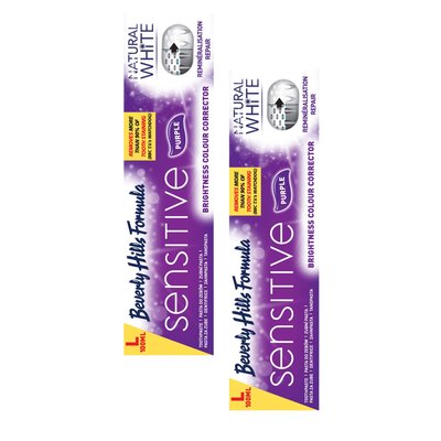 Pasta do zębów BEVERLY HILLS White sensitive purple 100 ml 2 szt.