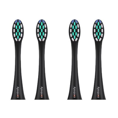 Oryginalna końcówka szczoteczki CONTROLY Supersonic miękkie czarne (4 szt.) (Delikatne dla zębów)