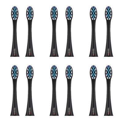 Oryginalna końcówka szczoteczki CONTROLY Supersonic średnie czarne (12 szt.) (Delikatnie masują dziąsła)