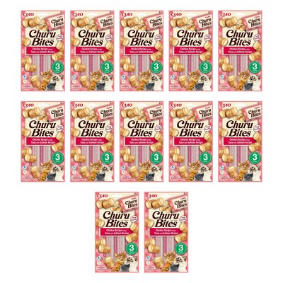 Przysmak dla kota INABA Cat Churu Bites Kurczak z tuńczykiem i łososiem 36 x 10 g