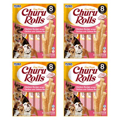 Przysmak dla psa INABA Churu Rolls Kurczak i łosoś 32 x 12 g