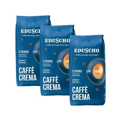 Kawa ziarnista EDUSCHO Crema Strong 3 x 1 kg + kubek (3 szt.)