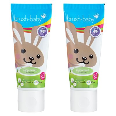 Pasta do zębów BRUSH-BABY Applemint 2 x 50 ml