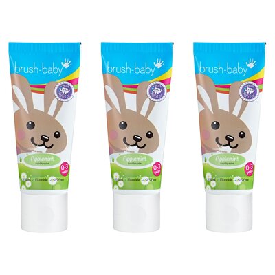 Pasta do zębów BRUSH-BABY Applemint 3 x 50 ml