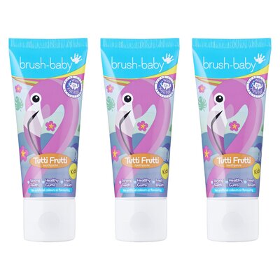 Pasta do zębów BRUSH-BABY Flaming 3 x 50 ml