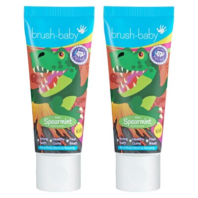 Pasta do zębów BRUSH-BABY Spearmint 2 x 50 ml