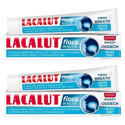 Pasta do zębów LACALUT Flora White Halitoza 2 x 75 ml