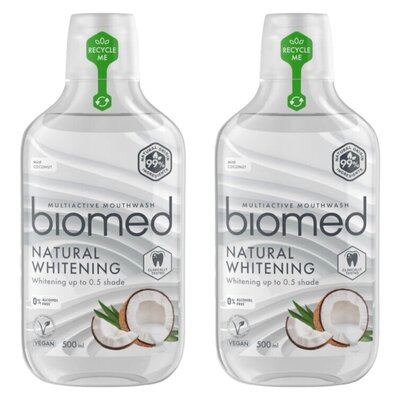 Płyn do płukania jamy ustnej SPLAT Biomed Natural Whitening Kokos 2 x 500 ml