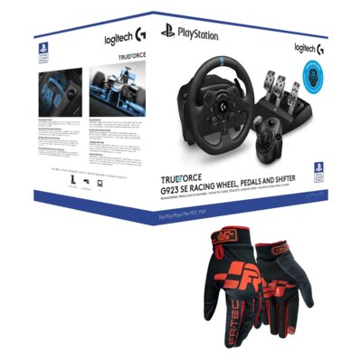 Kierownica LOGITECH G923 + Shifter Bundle (PC/PS4/PS5) + Rękawice do simracingu FR-TEC Pro