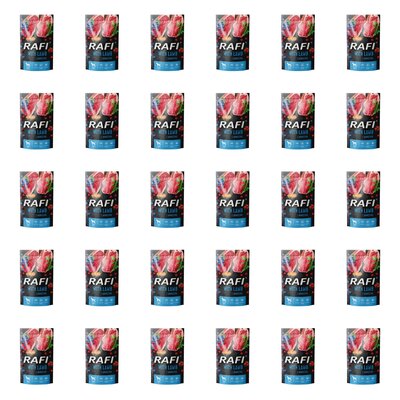 Karma dla psa RAFI z jagnięciną, borówką i żurawiną 30 x 500 g
