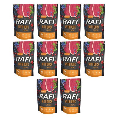 Karma dla psa RAFI z kaczką, borówką i żurawiną 10 x 500 g