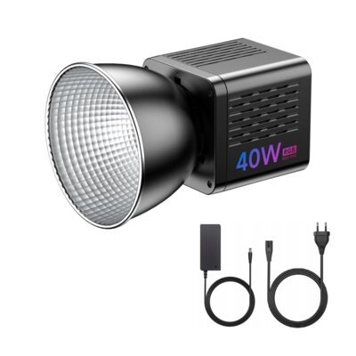 Lampa LED ULANZI L024 Czarny, 2500-6500K, mocowanie mini Bowens + Zasilacz sieciowy ULANZI L075