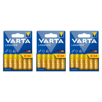 Baterie AA LR6 VARTA Longlife (18 szt.)