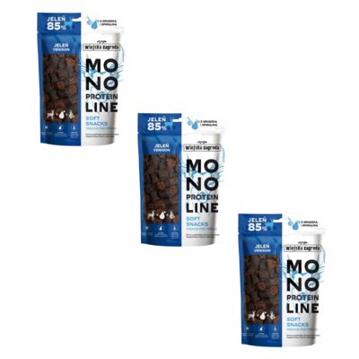 Przysmak dla psa WIEJSKA ZAGRODA Monoproteinowy Soft Snacks Jeleń 3 x 115 g