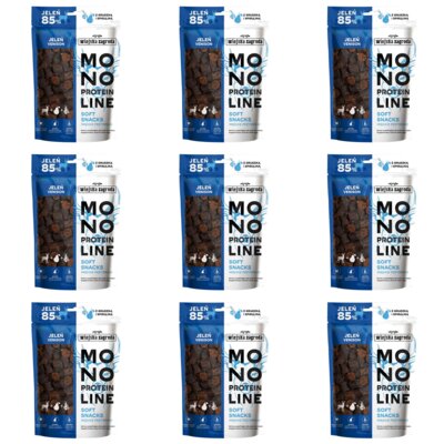 Przysmak dla psa WIEJSKA ZAGRODA Monoproteinowy Soft Snacks Jeleń 9 x 115 g