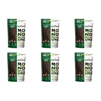 Przysmak dla psa WIEJSKA ZAGRODA Monoproteinowy Soft Snacks Królik 6 x 115 g