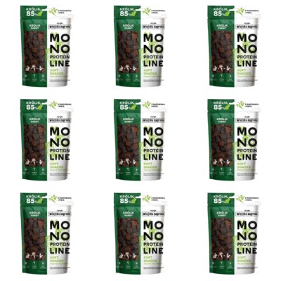 Przysmak dla psa WIEJSKA ZAGRODA Monoproteinowy Soft Snacks Królik 9 x 115 g