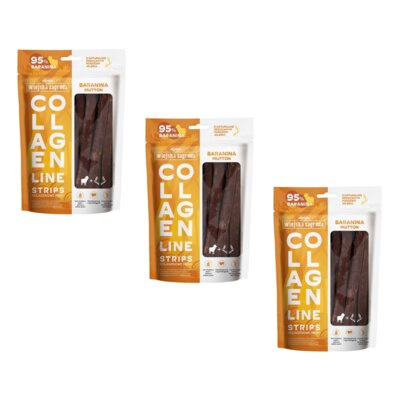 Przysmak dla psa WIEJSKA ZAGRODA Kolagenowe paski Baranina 3 x 100 g