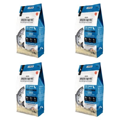 Karma dla psa WIEJSKA ZAGRODA Łosoś S/M 4 x 6 kg