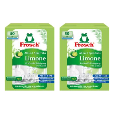 Tabletki do zmywarek FROSCH Limonkowe All in 1 - 100 szt.
