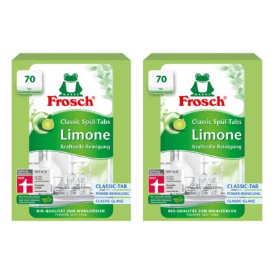 Tabletki do zmywarek FROSCH Limonkowe Classic - 140 szt.