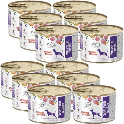 Karma dla psa 4VETS NATURAL Gastro Intenstinal Dog 12 x 185 g