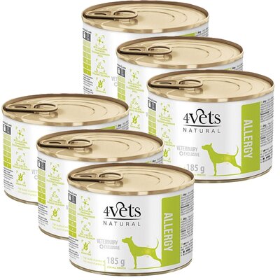 Karma dla psa 4VETS NATURAL Allergy Lamb Dog 6 x 185 g
