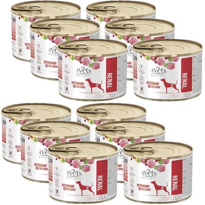 Karma dla psa 4VETS NATURAL Renal 12 x 185 g