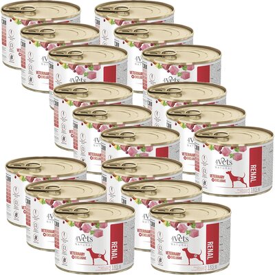 Karma dla psa 4VETS NATURAL Renal 18 x 185 g