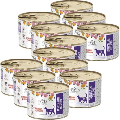 Karma dla kota 4VETS NATURAL Gastro Intenstinal Cat 12 x 185 g
