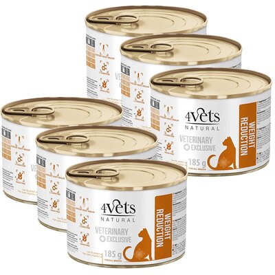 Karma dla kota 4VETS NATURAL Weight Reduction 6 x 185 g