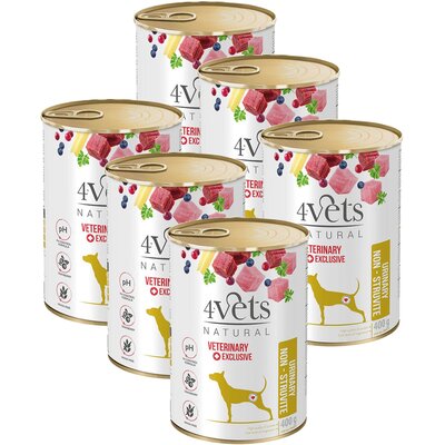 Karma dla psa 4VETS NATURAL Urinary Non Struvit Dog 6 x 400 g