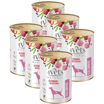 Karma dla psa 4VETS NATURAL Diabetes 6 x 400 g