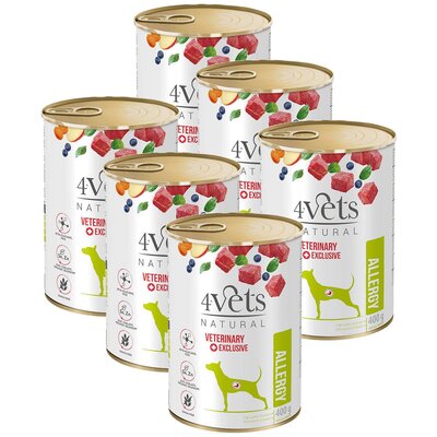 Karma dla psa 4VETS NATURAL Allergy Lamb Dog 6 x 400 g