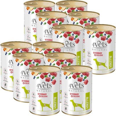 Karma dla psa 4VETS NATURAL Allergy Lamb Dog 12 x 400 g