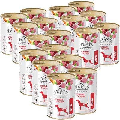 Karma dla psa 4VETS NATURAL Renal 18 x 400 g
