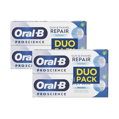 Pasta do zębów ORAL-B Pro-Science Gum & Enamel Repair Fresh White 75 ml 2 szt. (Odbudowa szkliwa, wybielająca) 2 szt.