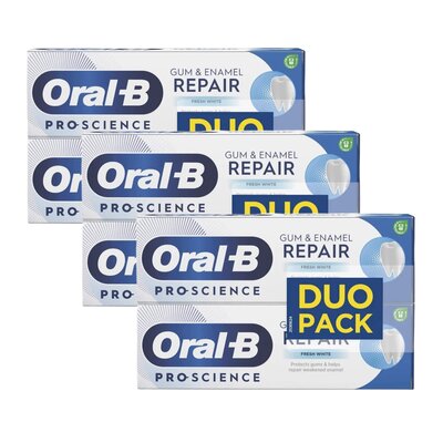 Pasta do zębów ORAL-B Pro-Science Gum & Enamel Repair Fresh White 75 ml 2 szt. (Odbudowa szkliwa, wybielająca) 3 szt.
