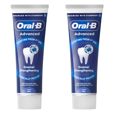 Pasta do zębów Oral-B Advanced Enamel Strengthening Clean Mint (Wzmacnianie szkliwa) 75 ml 2 szt.