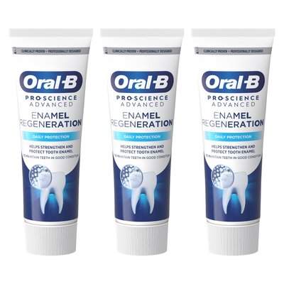 Pasta do zębów ORAL-B Pro-Science Zaawansowana Regeneracja Szkliwa Codzienna Ochrona 3 x 75 ml