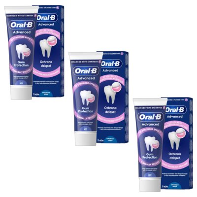 Pasta do zębów Oral-B Advanced Gum Protection Cool Mint (Ochrona dziąseł) 75 ml 3 szt.